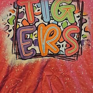 Vibrant Red and Orange Short Sleeve Tee